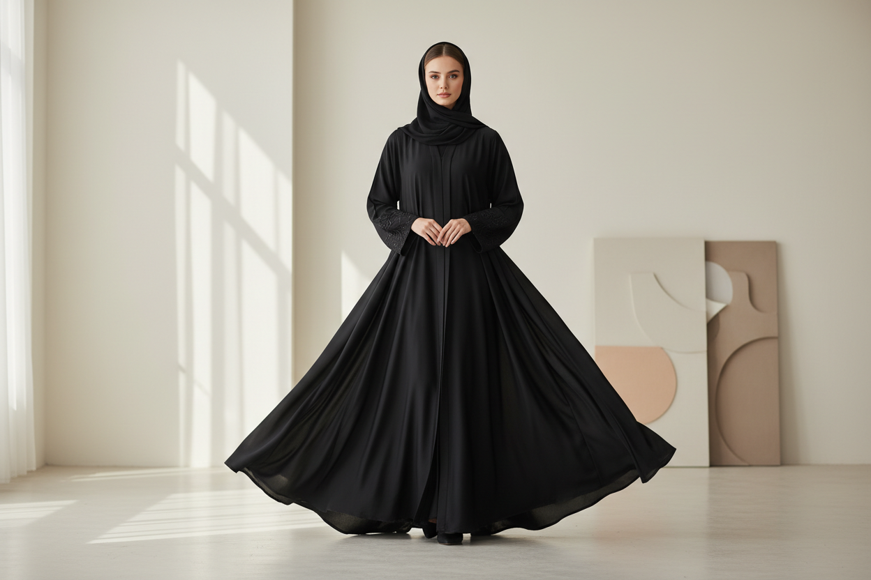 Elegant black abaya